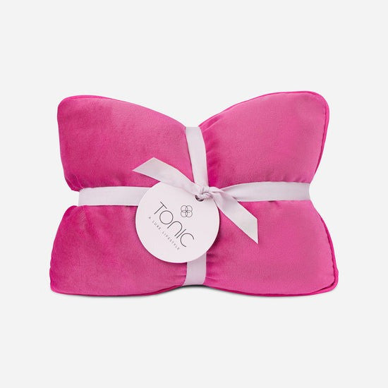 Luxe Velvet Heat Pillow (Berry)