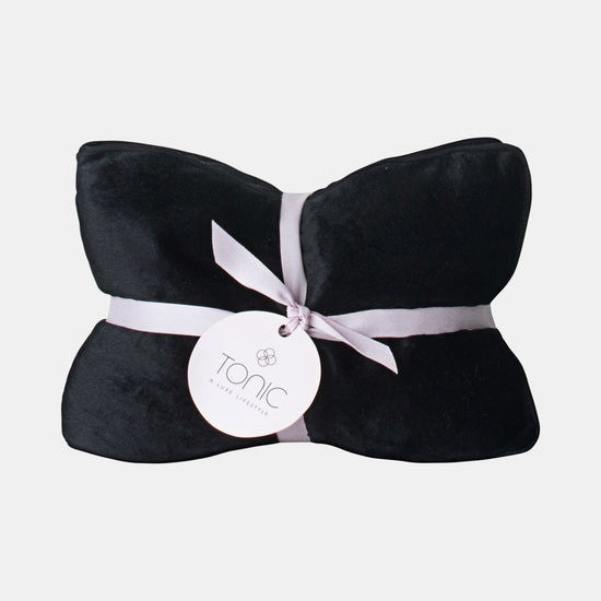 Luxe Velvet Heat Pillow (Black)