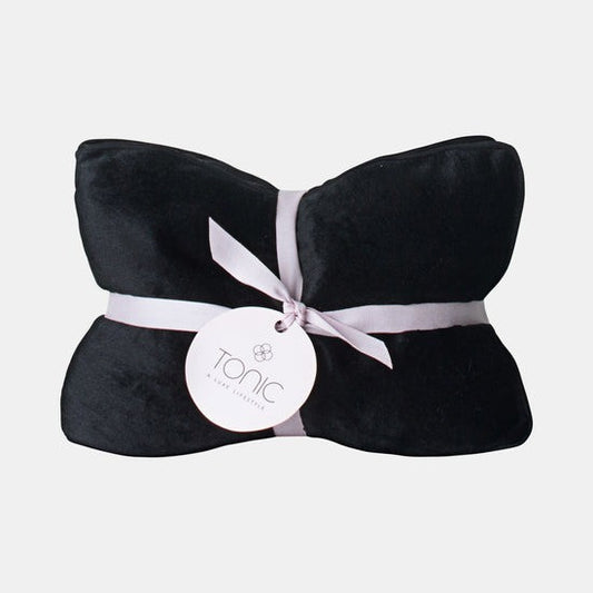 Luxe Velvet Heat Pillow (Black)