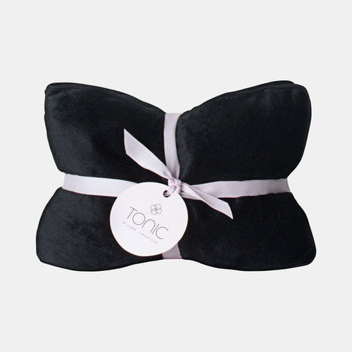 Luxe Velvet Heat Pillow (Black)