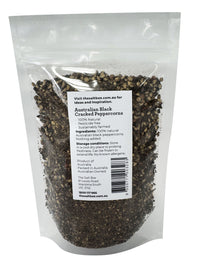 Australian Peppercorns - Black Cracked 100g Pouch back