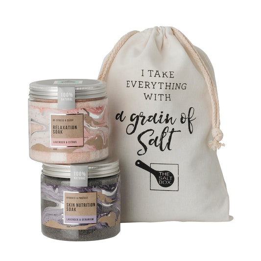 Rejuvenating Bath Gift Set - Pick & Mix 2 Bath Salt Jars with FREE Calico Bag