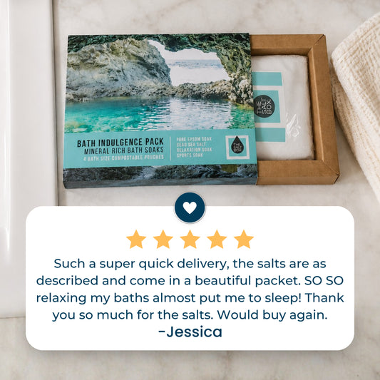 Bath Indulgence Pack - Lovely Gift  presentation of 4 of our popular bath salts