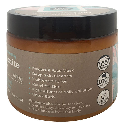Bentonite Clay 400g jar Back