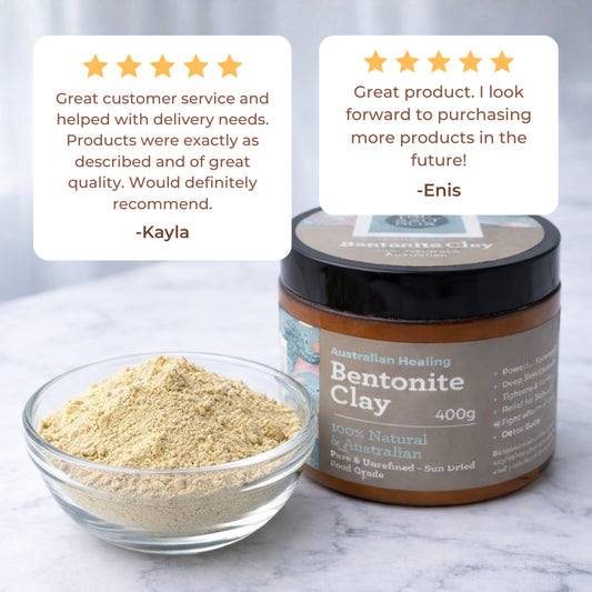 Australian Bentonite Clay Food Grade 400g Jar