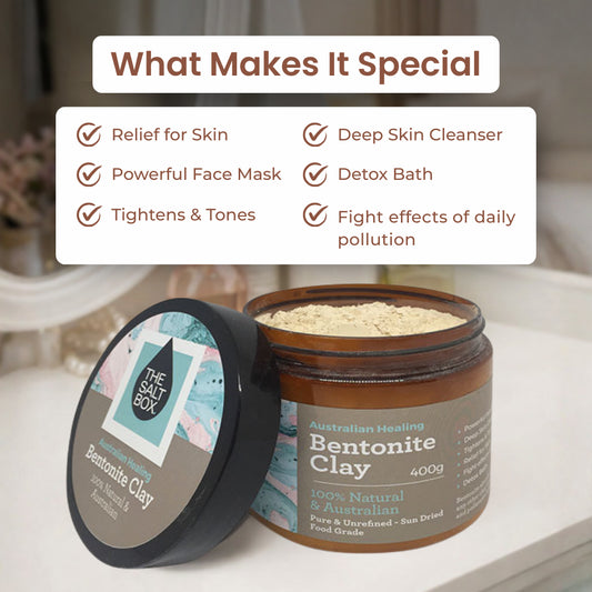 Australian Bentonite Clay Food Grade 400g Jar
