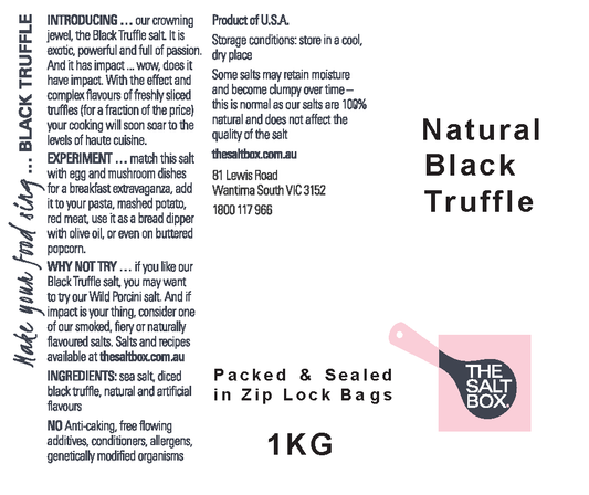 Natural Black Truffle Bulk Pack 1kg label