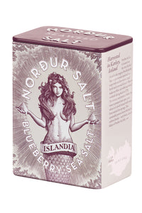 Nordur Arctic Sea Salt Flakes Blueberry Tin 100g