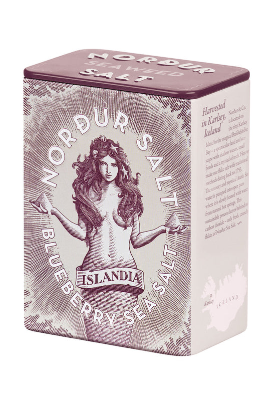Nordur Arctic Sea Salt Flakes Blueberry Tin 100g