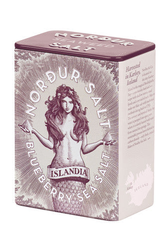Nordur Arctic Sea Salt Flakes Blueberry Tin 100g