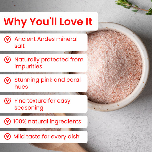 Bolivian Rose Andes Mountain Salt 150g