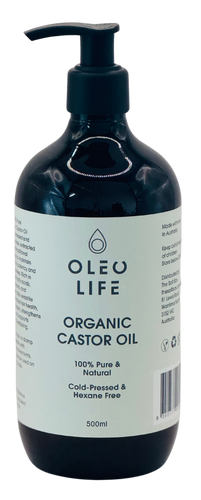 Castor Oil Organic 500ml Plastic: Cold Pressed, Hexane Free
