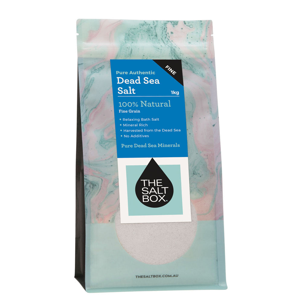 Bokek Dead Sea Salt Fine 1kg Pouch (The Salt Box Branded pouch)