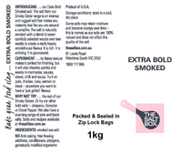 Extra Bold Smoked Bulk Pack 1kg label