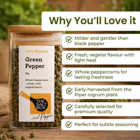 Green Peppercorns - Whole 80g Jar