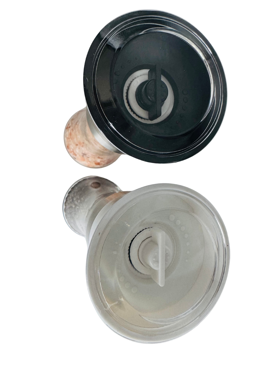 Himalayan Salt & Black Pepper Grinders tops