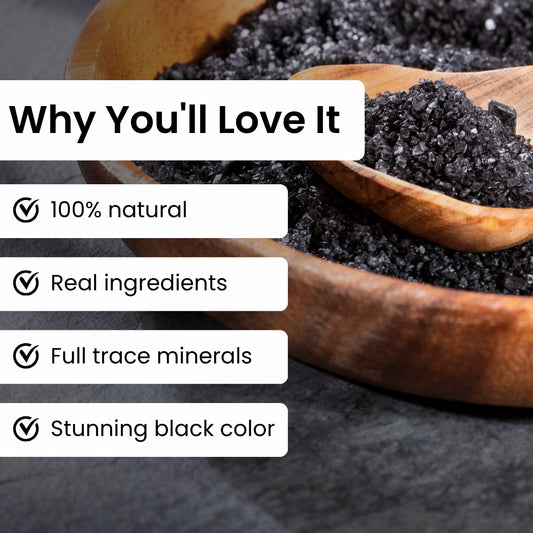 Hawaiian Black Lava Salt (Coarse) 210g Pouch