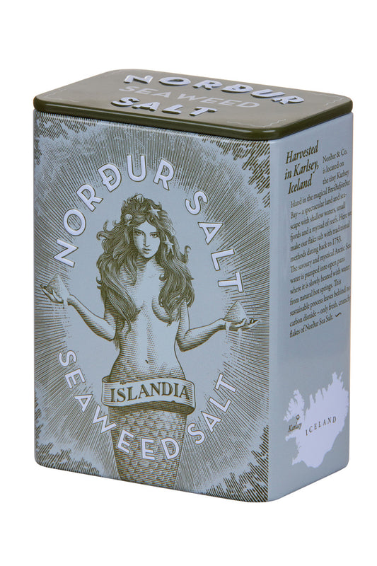 Nordur Arctic Sea Salt Flakes Seaweed Tin 100g