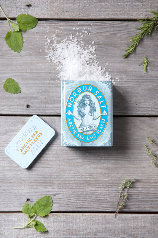Nordur Arctic Sea Salt Flakes Tin 250g lifestyle