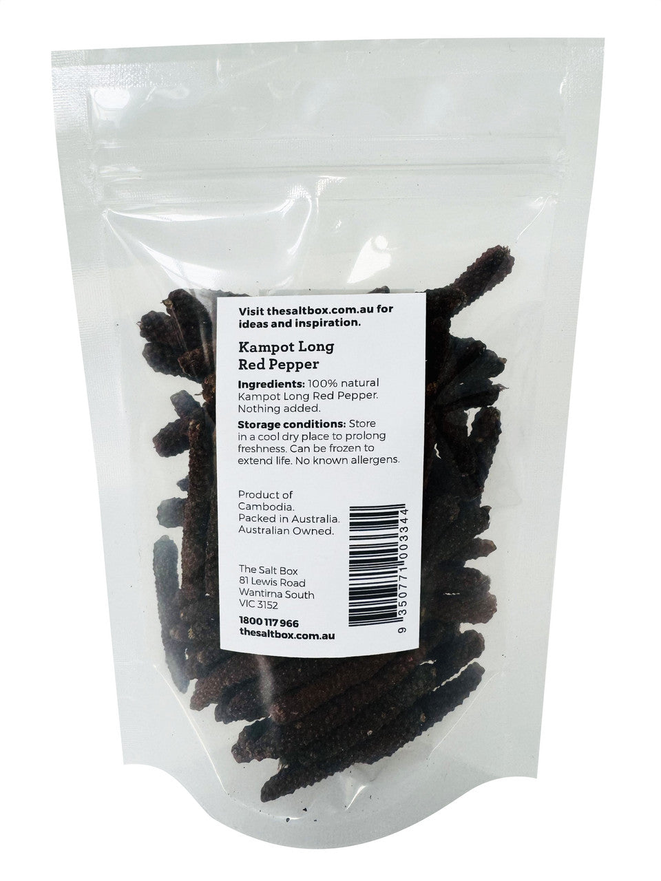 Kampot - Long Red 75g Pouch back