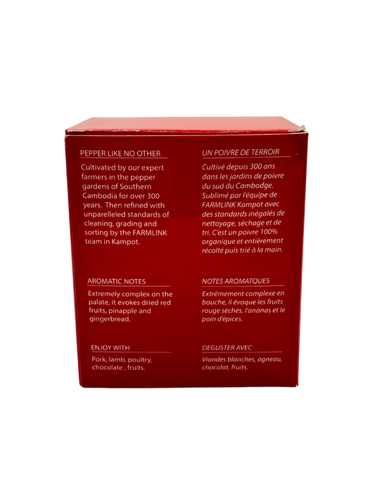Kampot Peppercorns - Red Whole 80g Box back