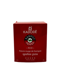 Kampot Peppercorns - Red Whole 80g Box front