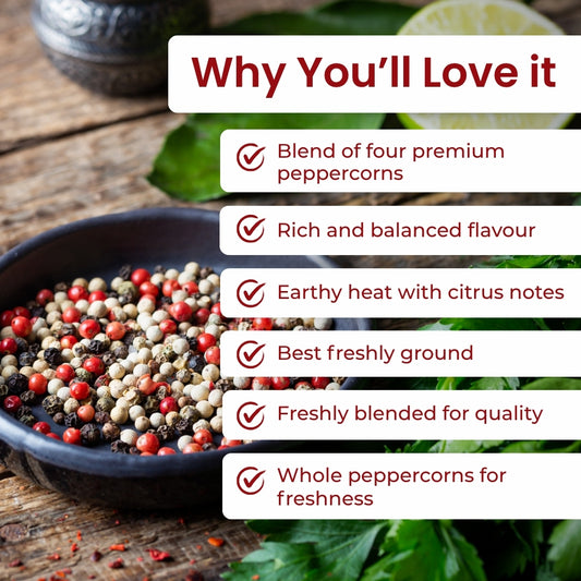 Medley Peppercorns - Whole 75g Pouch