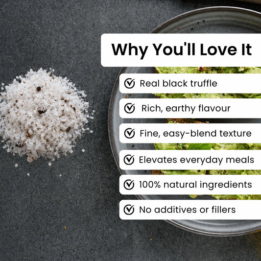 Natural Black Truffle Salt 150g Pouch