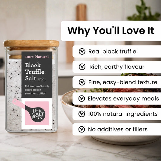 Natural Black Truffle Salt Jar 175g