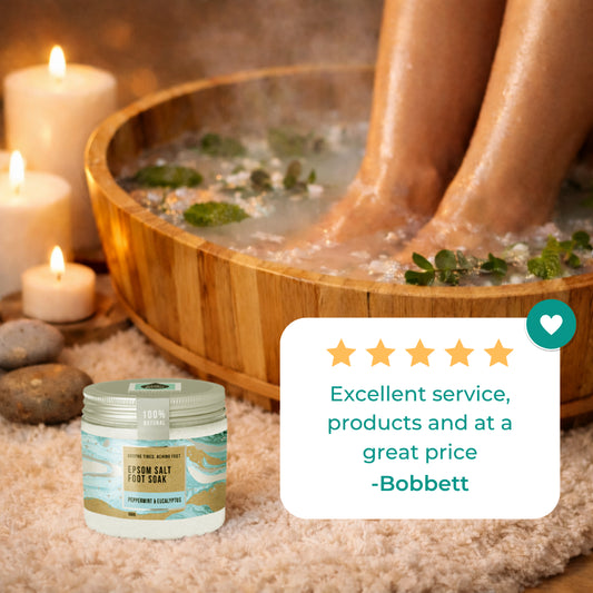 Natural Epsom Foot Soak 550g Jar