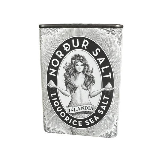 Nordur Arctic Sea Salt Flakes Liquorice Tin 100g