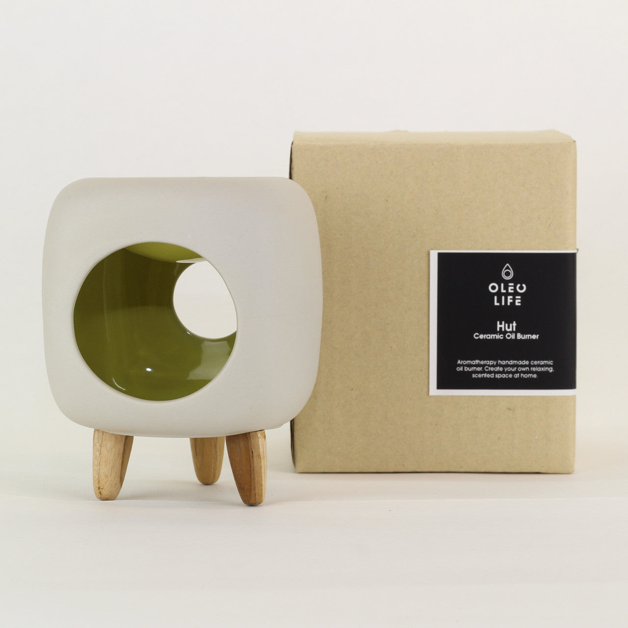 Ceramic Essential Oil Burner - Hut Range box