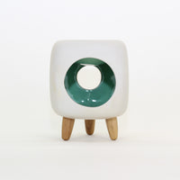 Ceramic Essential Oil Burner - Hut Range Green