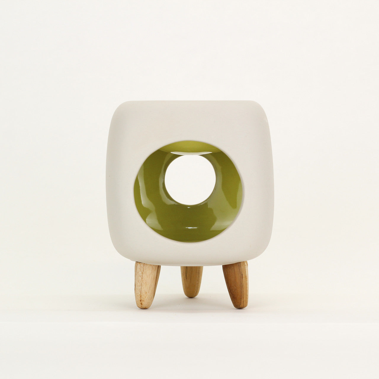 Ceramic Essential Oil Burner - Hut Range Yellow