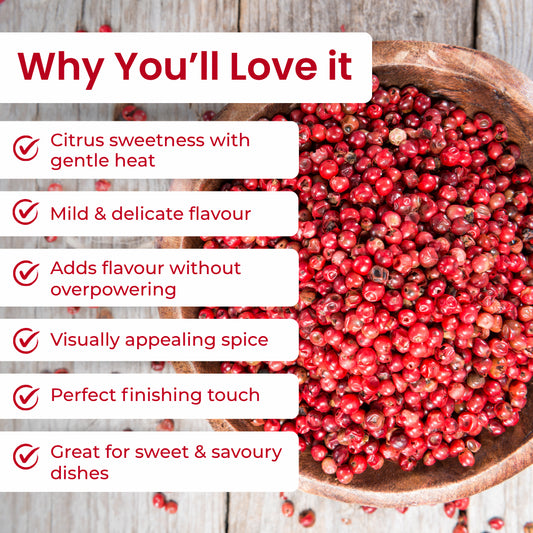 Pink Peppercorns - Whole 75g Jar