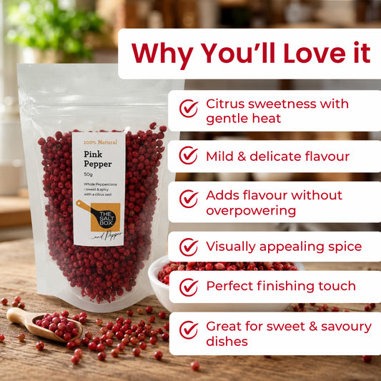 Pink Peppercorns - Whole 50g Pouch