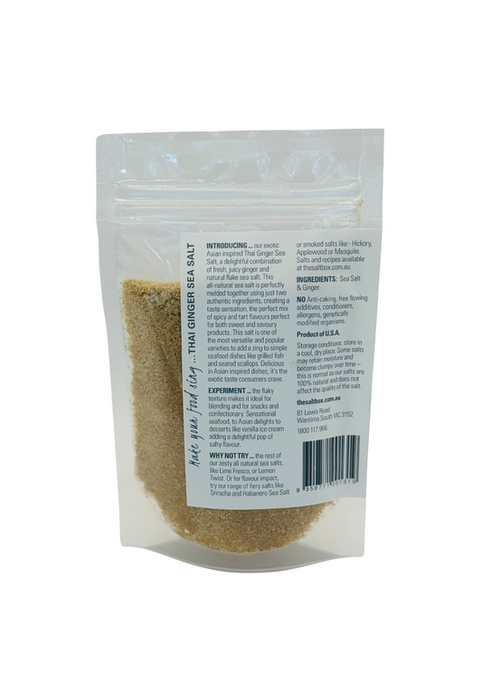 Thai Ginger Sea Salt 100g Pouch back