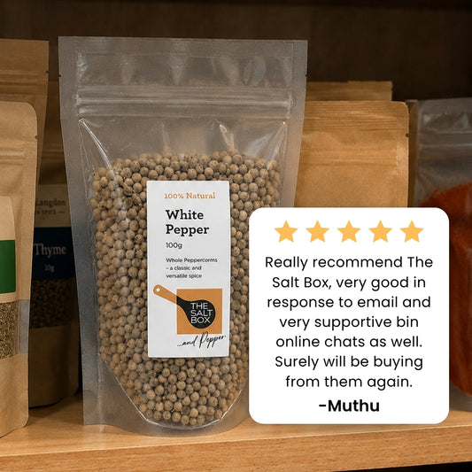 Kampot Peppercorns - White Whole 100g Pouch
