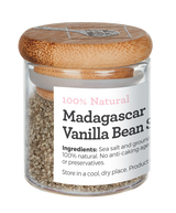 Madagascar Vanilla Bean Salt 20g Sample Glass Jar